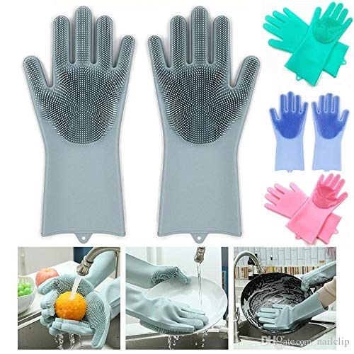 Magic Silicone Cleaning Gloves Kitchen Foaming Glove