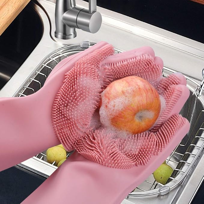 Magic Silicone Cleaning Gloves Kitchen Foaming Glove